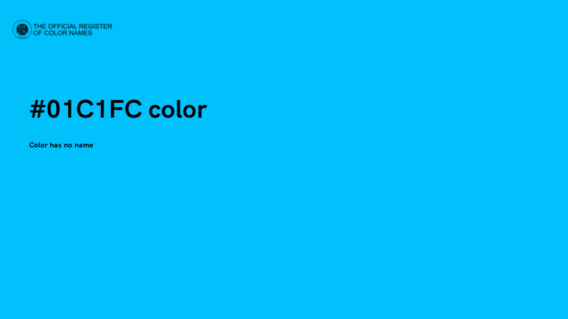 #01C1FC color image