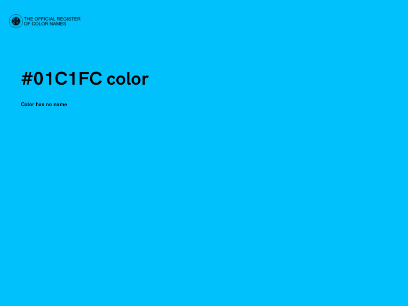 #01C1FC color image