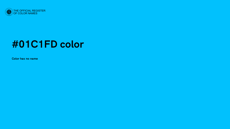#01C1FD color image