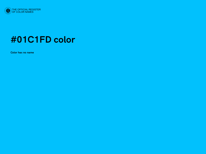 #01C1FD color image