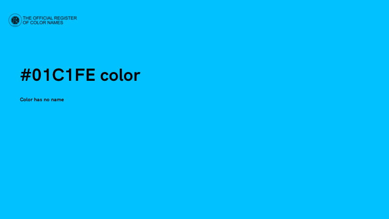 #01C1FE color image