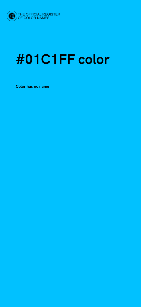#01C1FF color image
