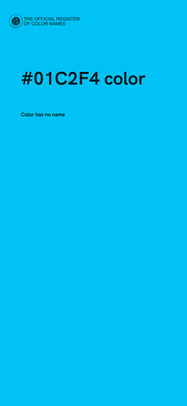 #01C2F4 color image