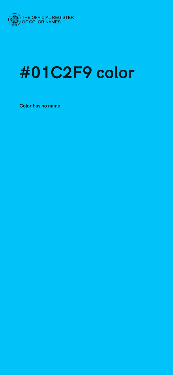 #01C2F9 color image