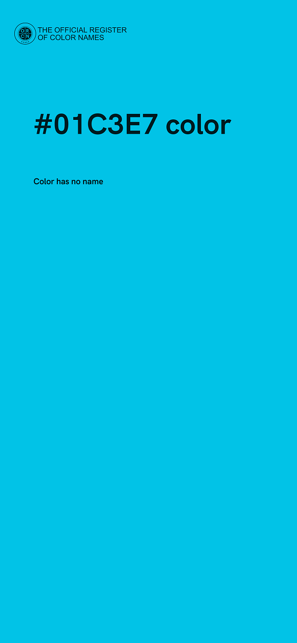 #01C3E7 color image