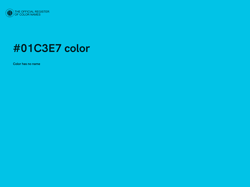 #01C3E7 color image