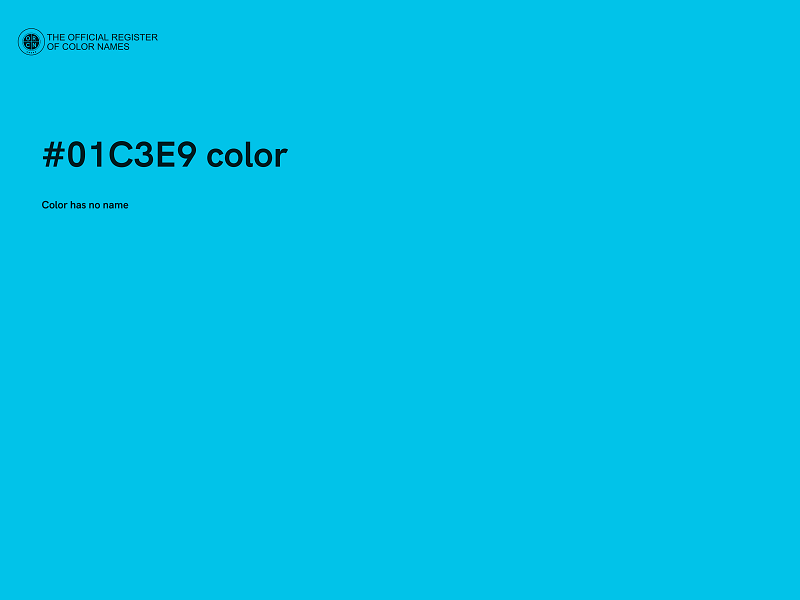 #01C3E9 color image