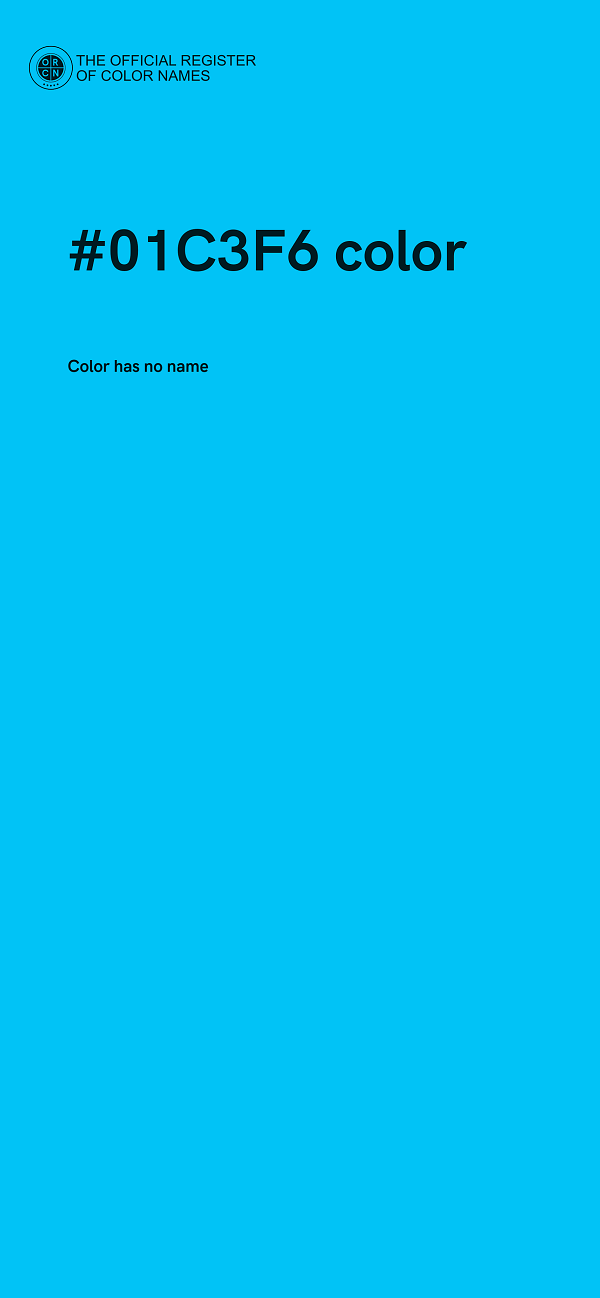 #01C3F6 color image