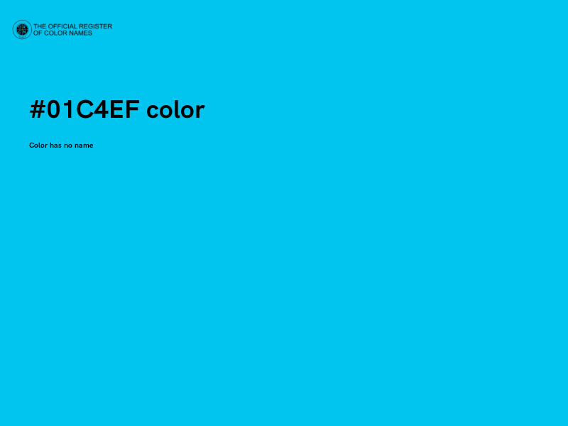 #01C4EF color image