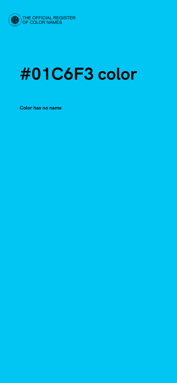 #01C6F3 color image