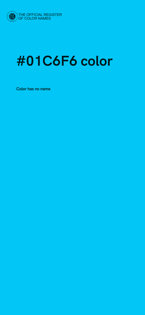 #01C6F6 color image