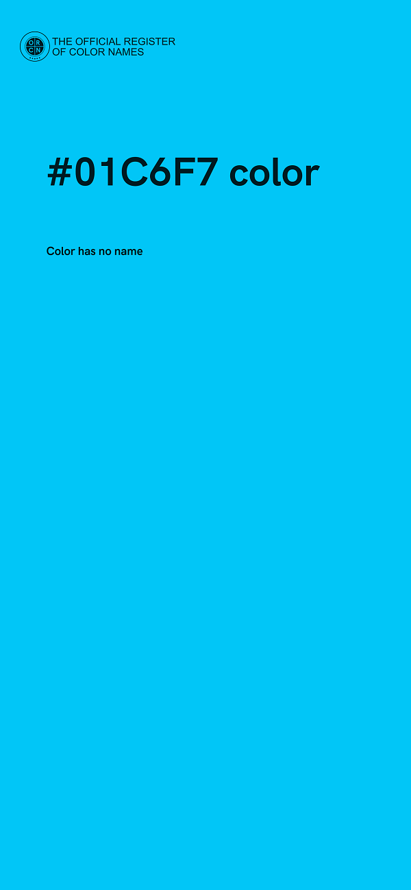 #01C6F7 color image