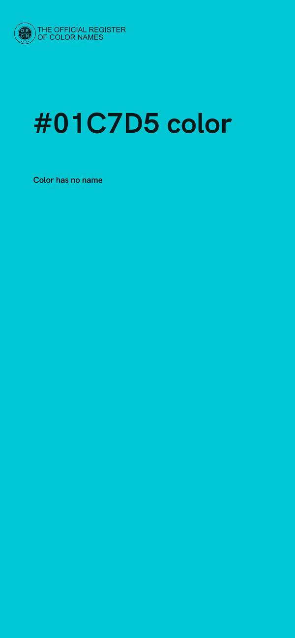 #01C7D5 color image