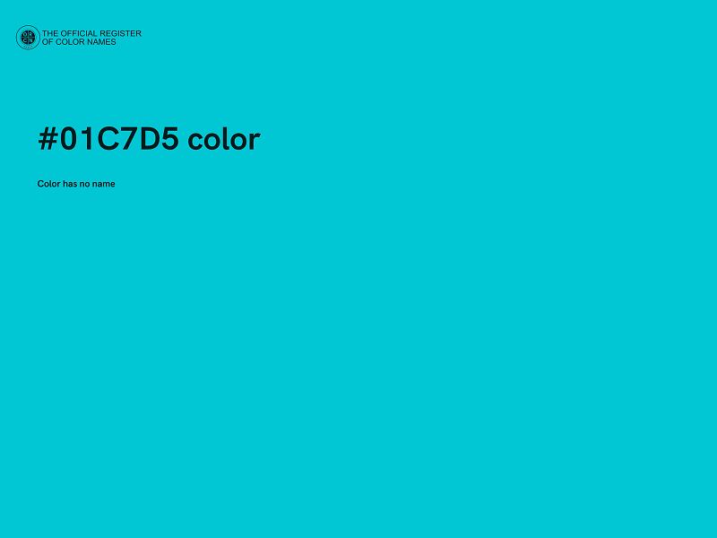 #01C7D5 color image