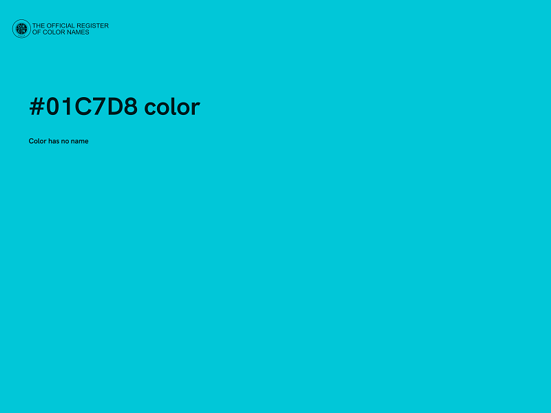 #01C7D8 color image