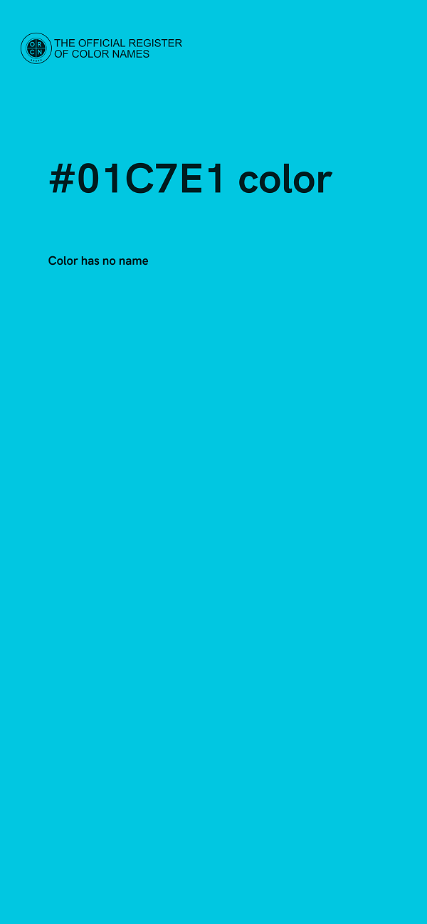 #01C7E1 color image