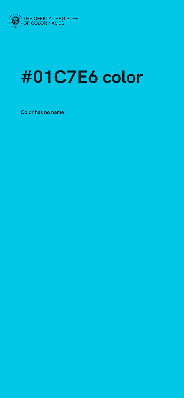 #01C7E6 color image