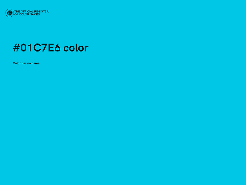 #01C7E6 color image