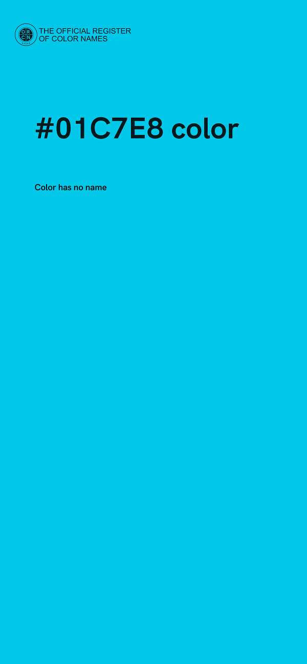#01C7E8 color image