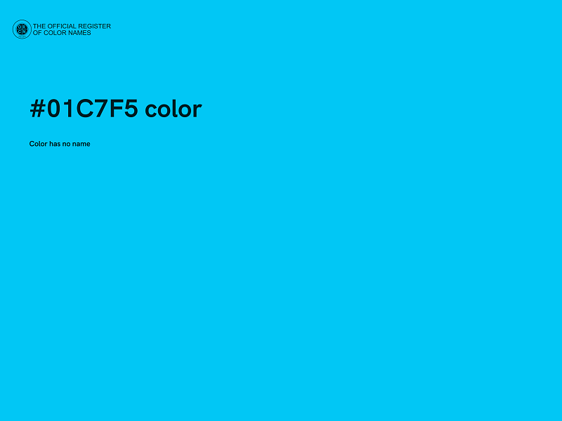 #01C7F5 color image