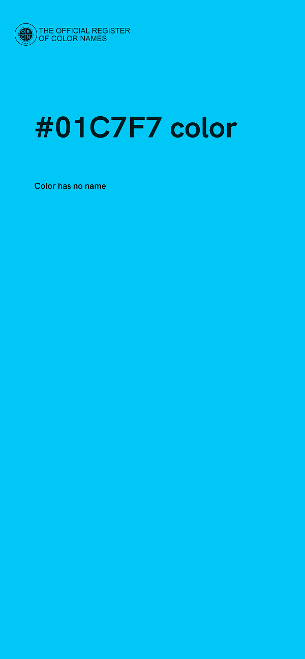 #01C7F7 color image