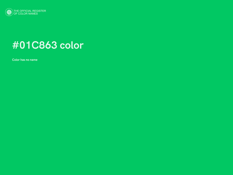 #01C863 color image