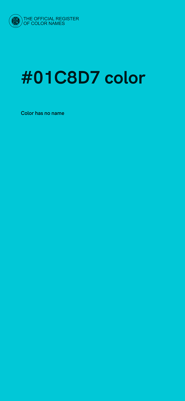 #01C8D7 color image