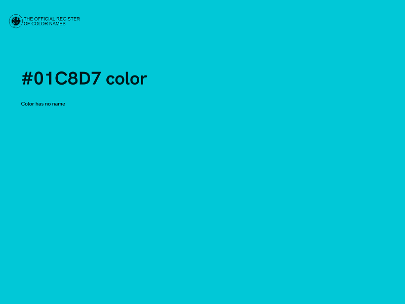 #01C8D7 color image