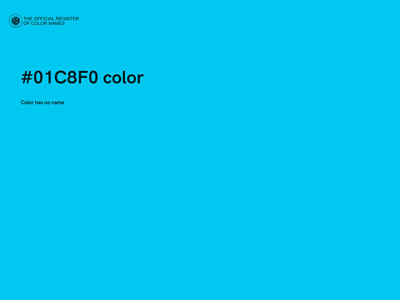 #01C8F0 color image