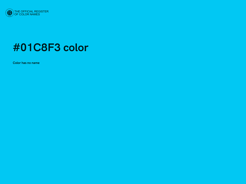 #01C8F3 color image