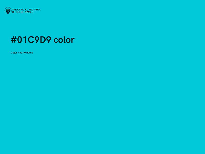 #01C9D9 color image