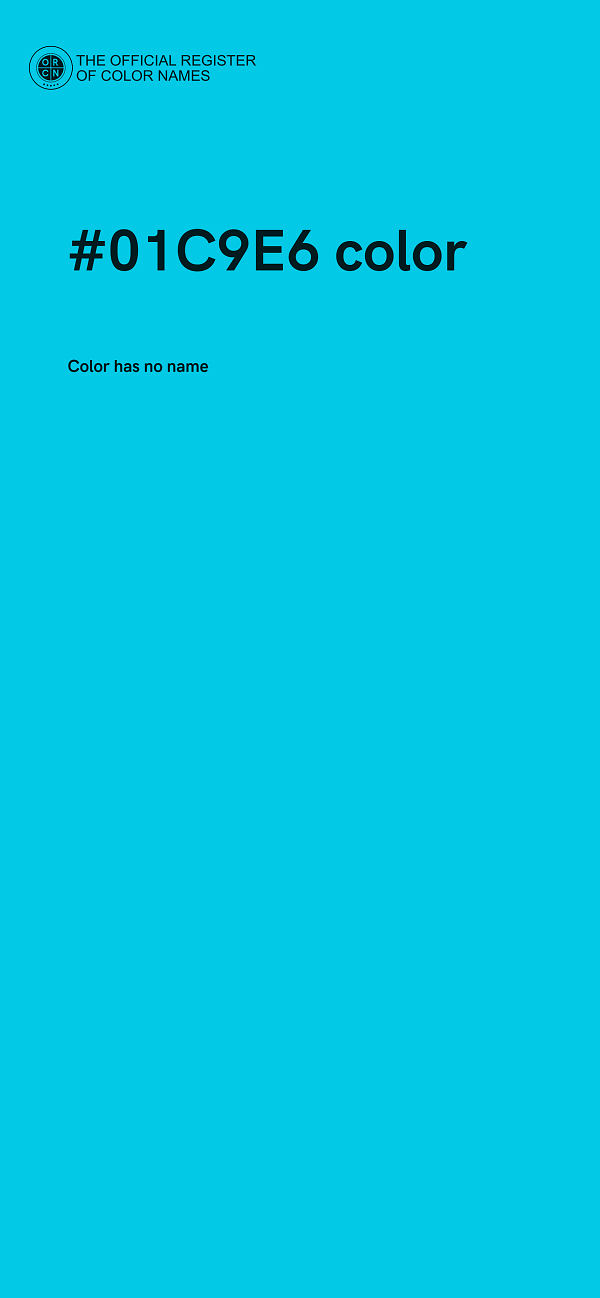 #01C9E6 color image