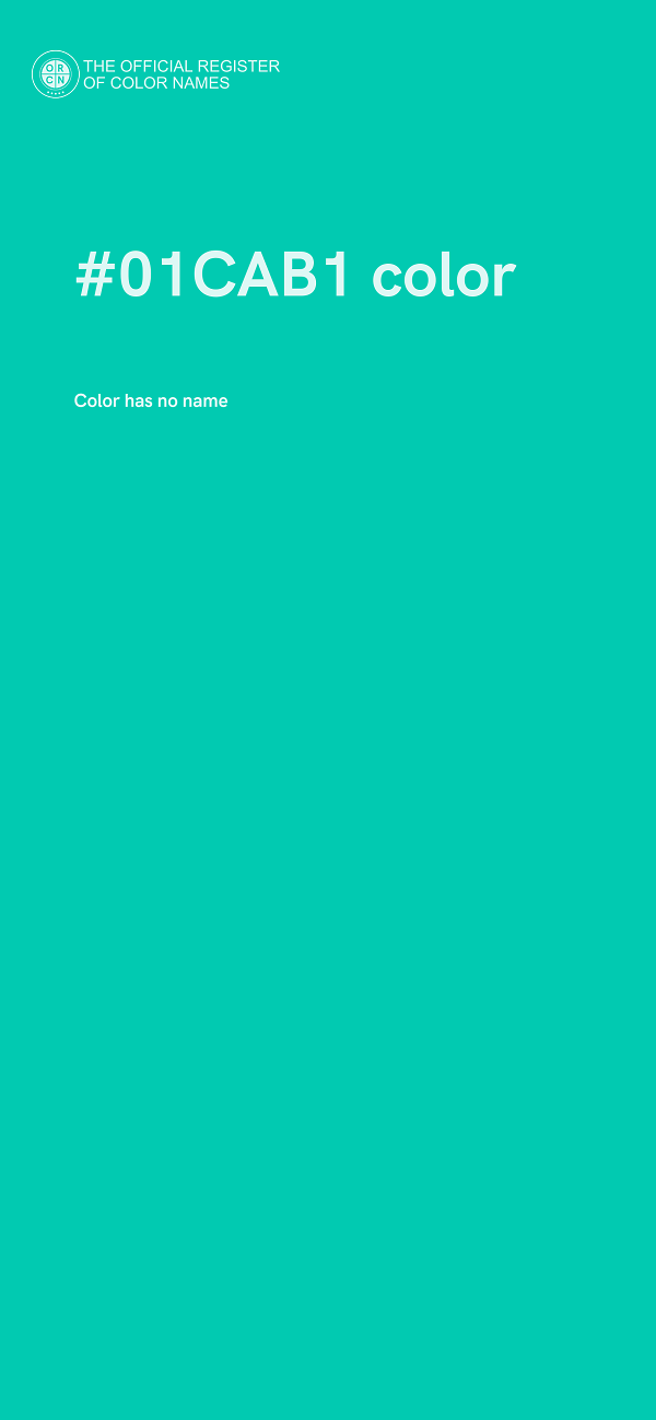 #01CAB1 color image