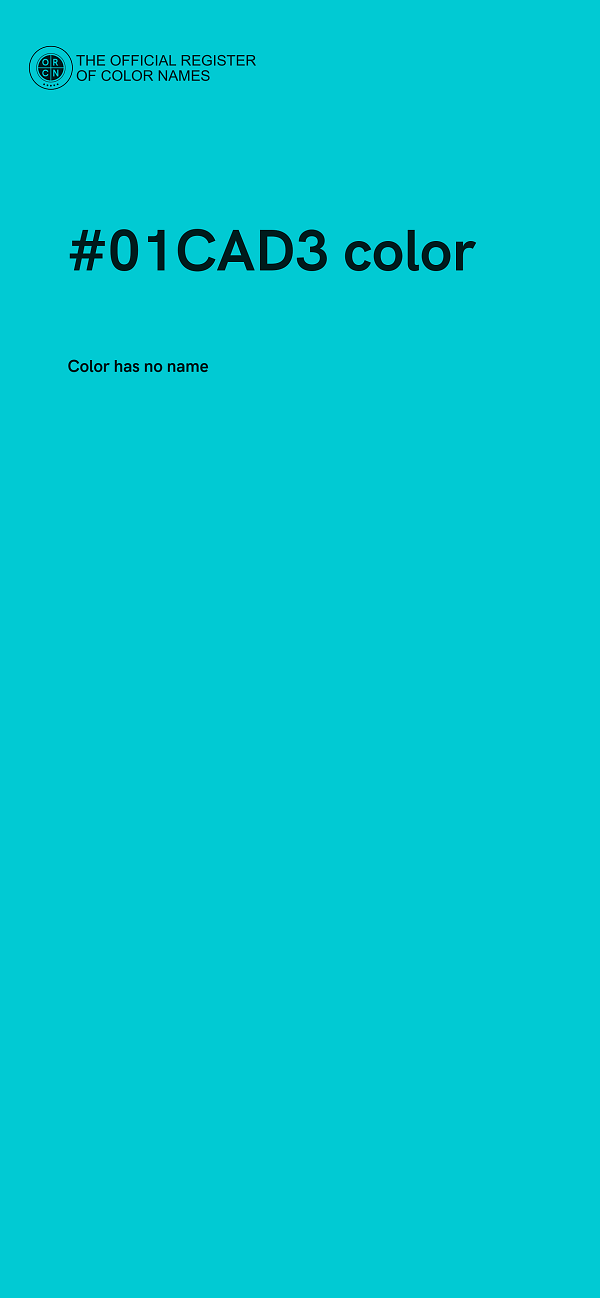 #01CAD3 color image
