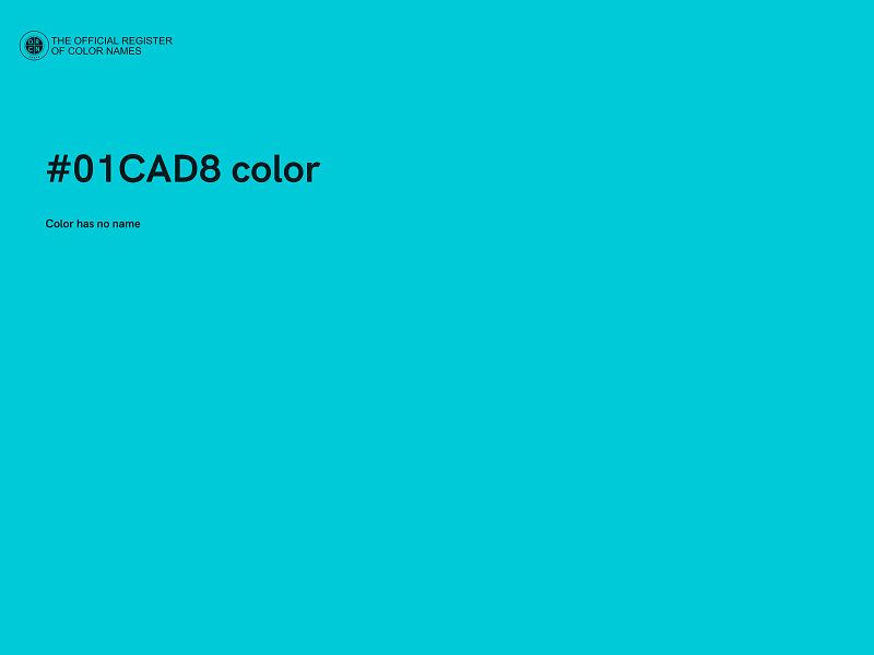 #01CAD8 color image