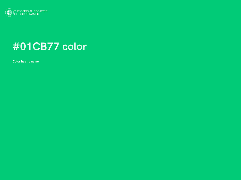 #01CB77 color image