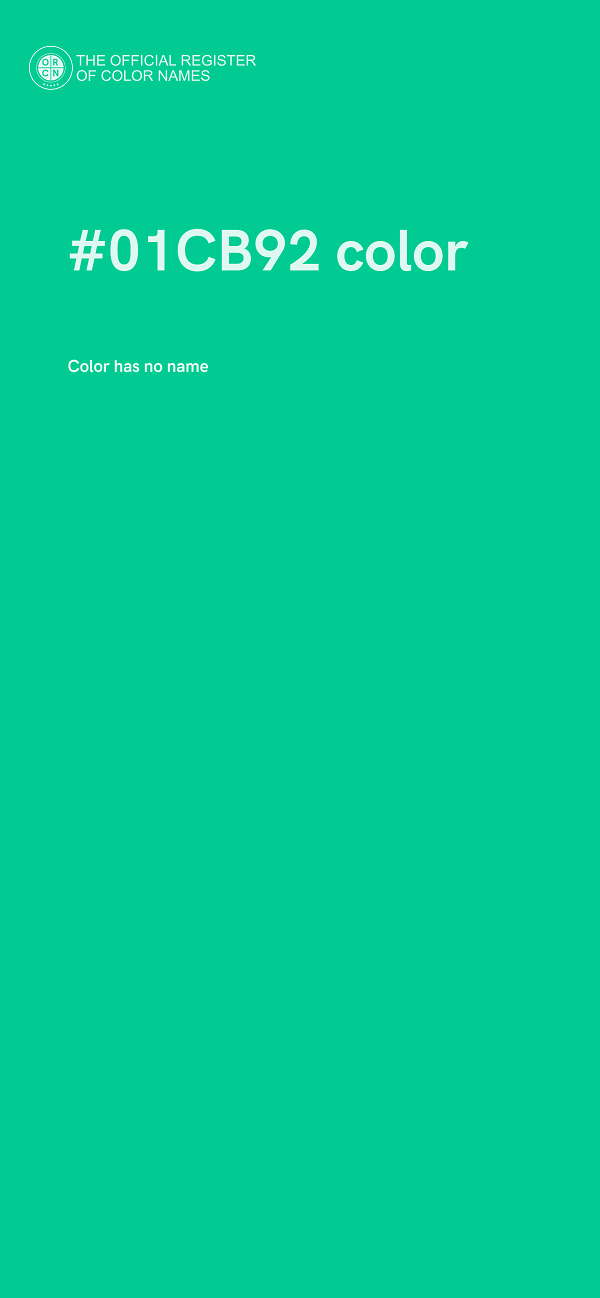 #01CB92 color image