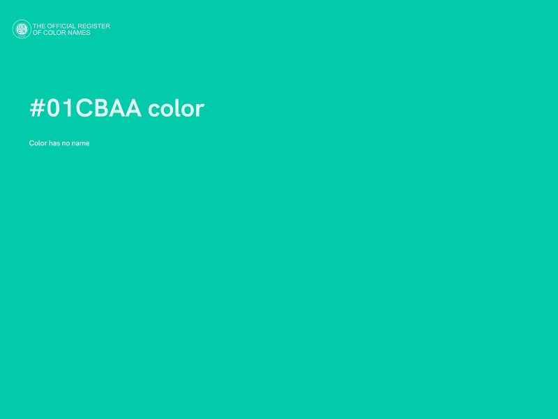 #01CBAA color image