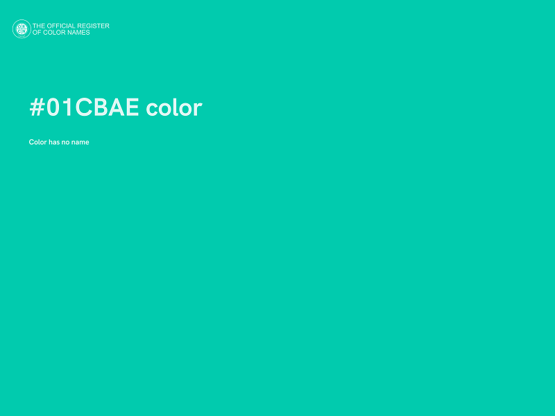 #01CBAE color image