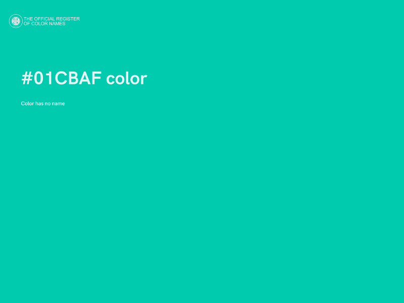 #01CBAF color image