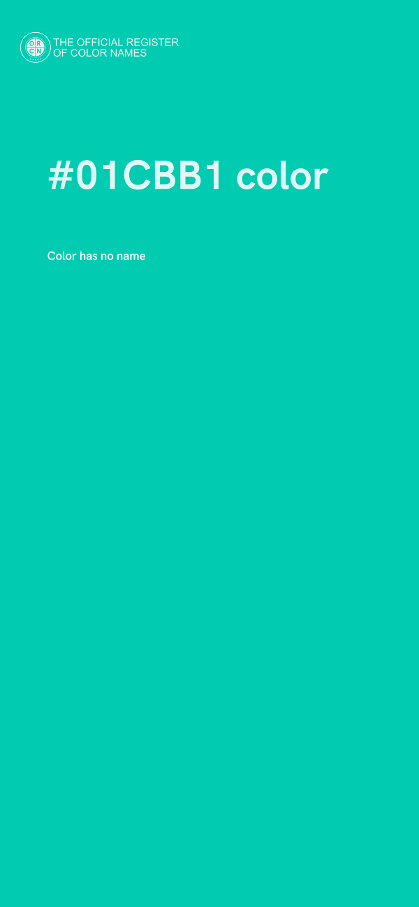 #01CBB1 color image