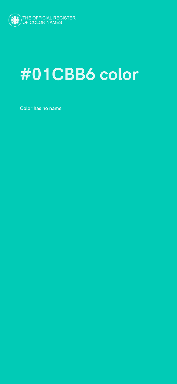 #01CBB6 color image