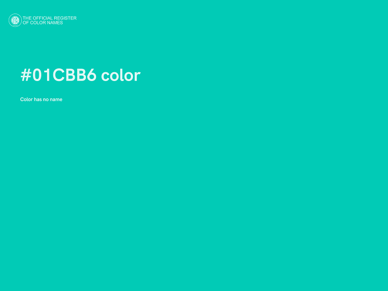 #01CBB6 color image
