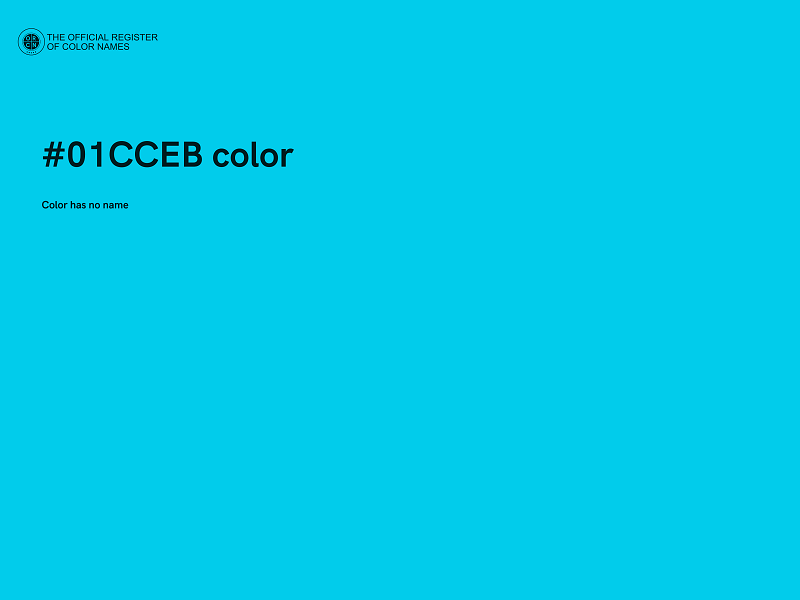 #01CCEB color image