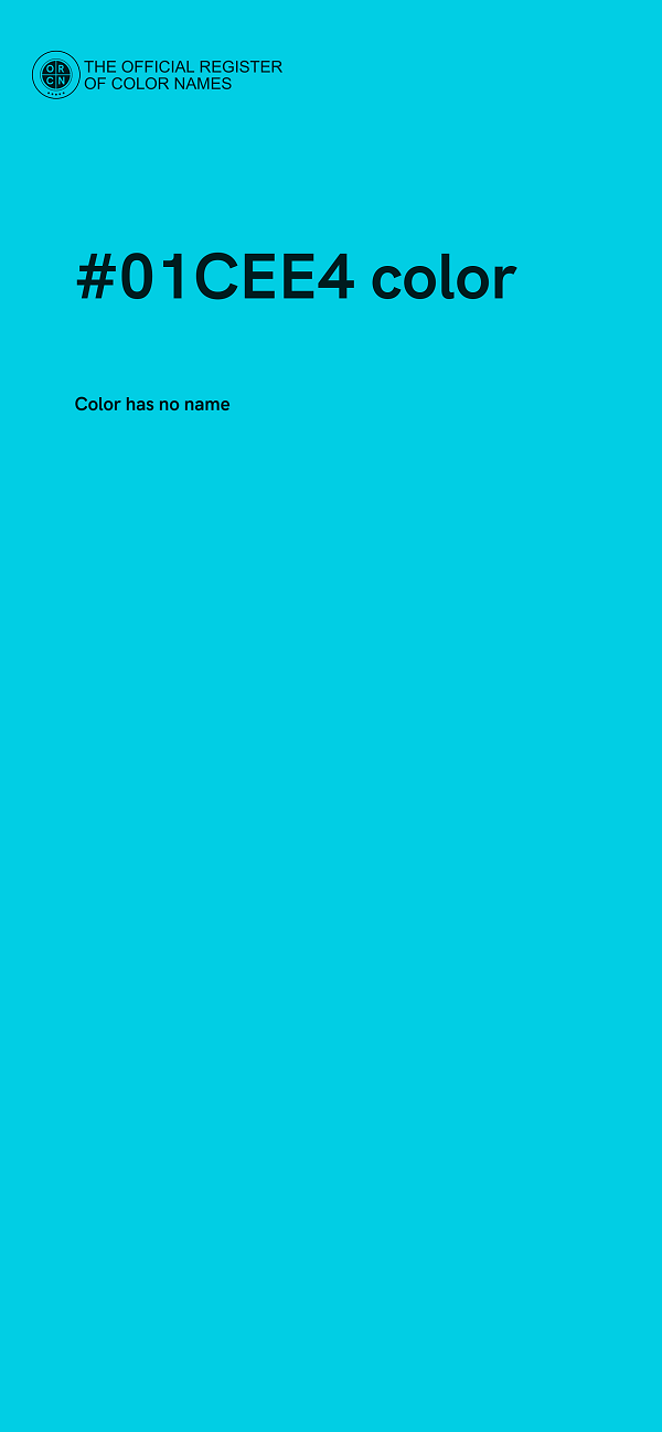 #01CEE4 color image