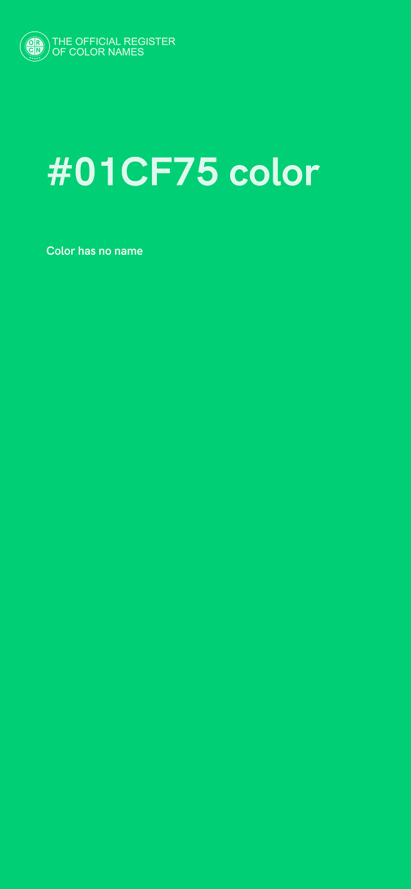 #01CF75 color image