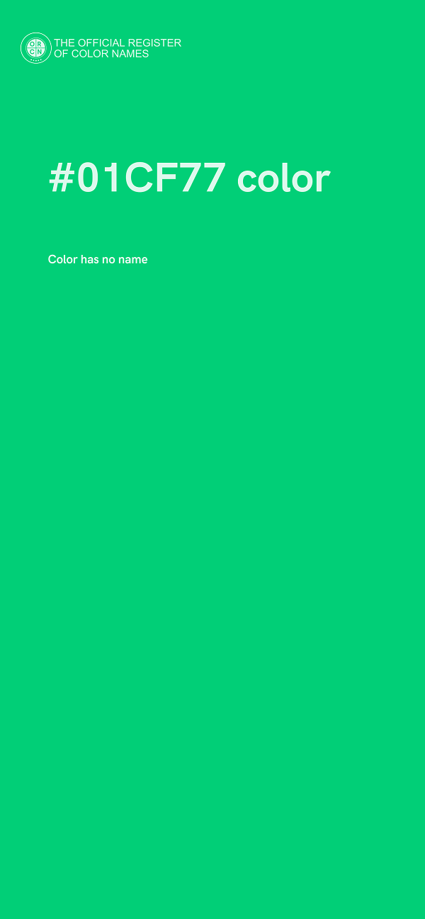 #01CF77 color image