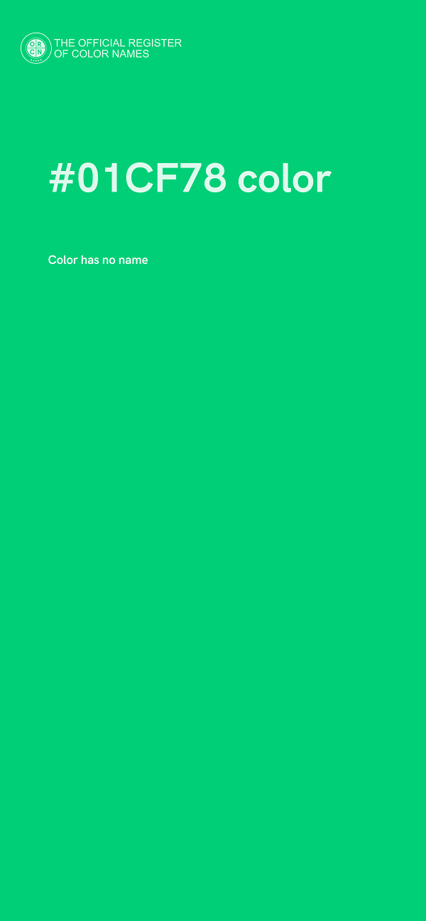 #01CF78 color image