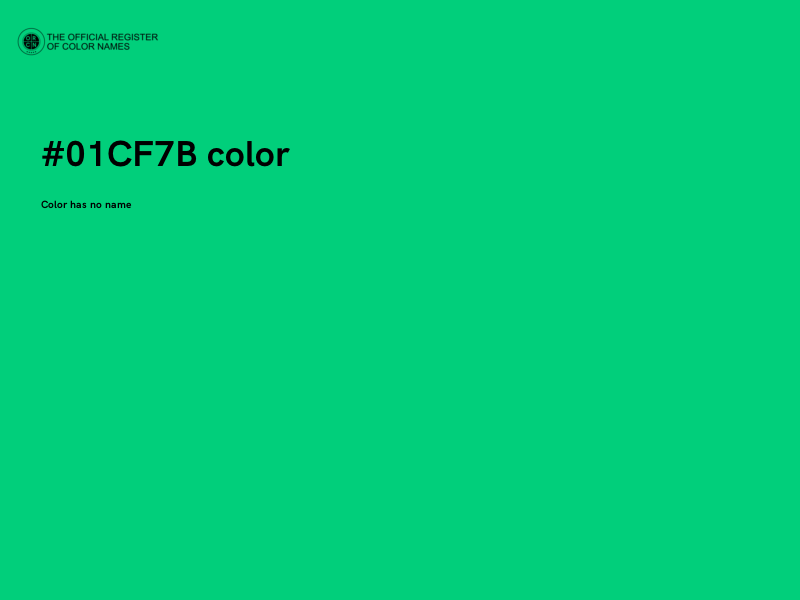 #01CF7B color image
