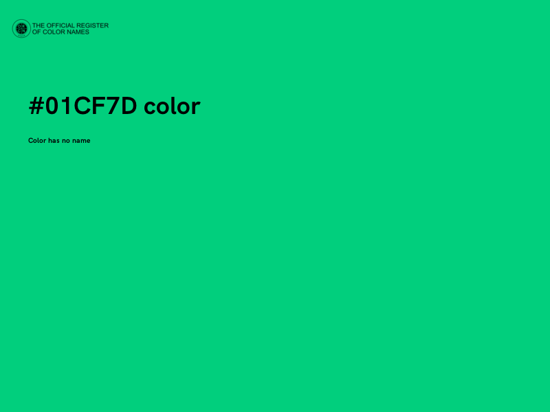 #01CF7D color image